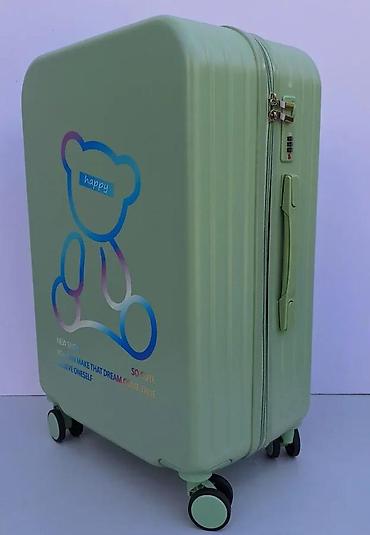 Putni koferi i torbe: Zeleni kofer sa motivom mede – lagan i praktičan - Tvrda školjka — 6