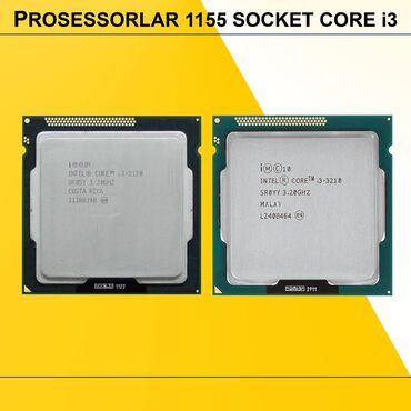 компьютер на запчасти: Prosessor Intel Core i3 Prosessorlar “LGA 1155 (2ci/3cü nəsil) İntel Core i3”, 3-4 GHz, 4 nüvə, İşlənmiş