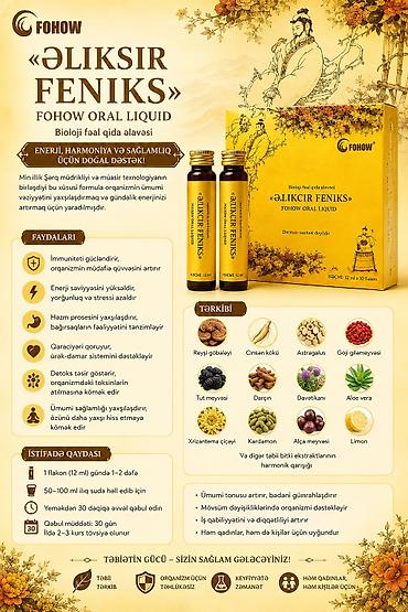 Fohow Tez təsir edən yüksək effektivli bioimmunorequlyator, tərkibinə