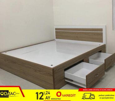 siyirmeli: Новый, Двуспальная кровать, Без подьемного механизма, С матрасом, С выдвижными ящиками, Азербайджан