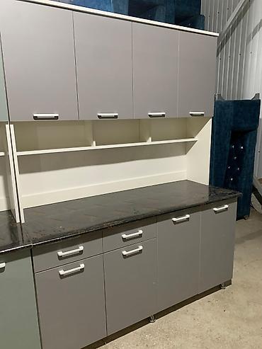 Кухонные гарнитуры: Кухонный гарнитур, Новый, цвет - Серый, ДСП, Бесплатная доставка — 1