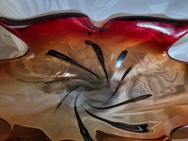 Ostali kućni dekor: Murano velika cinija,rucni rad 60,70te. Velika,retka cinija — 13