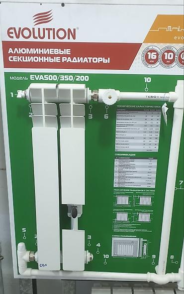 Тепловые завесы: Алюминиевый радиатор отопления белого цвета. Состоит из нескольких — 6