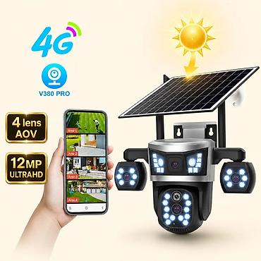 switch lite: Günəş panelli 4G təhlükəsizlik kamerası – V380 Pro tətbiqi ilə - — 1