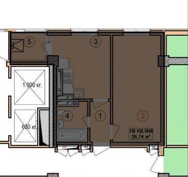 Продажа квартир: 1 комната, 37 м², Элитка, 9 этаж, ПСО (под самоотделку)