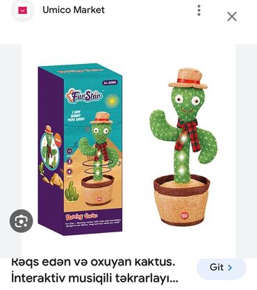usaq oyuncaqlari satilir: Reqs eden ve oxuyan kaktus interaktiv musiqili tekrarlayıcı oyuncaq
