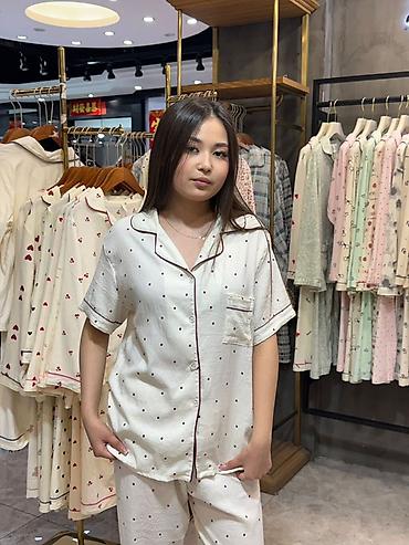 Пижамы: Пижама, Хлопок, Китай, На пуговицах, M, L — 5