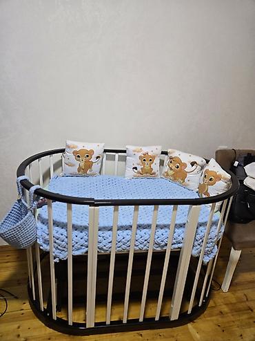 Колыбели: Oval formalı uşaq beşiyi - Dizayn: Oval şəkilli, iki rəngli — 6