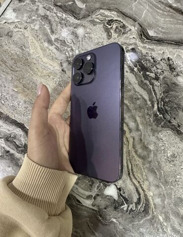 Apple iPhone: IPhone 14 Pro Max, Б/у, 256 ГБ, Deep Purple, Зарядное устройство, Защитное стекло, Чехол, 88 %