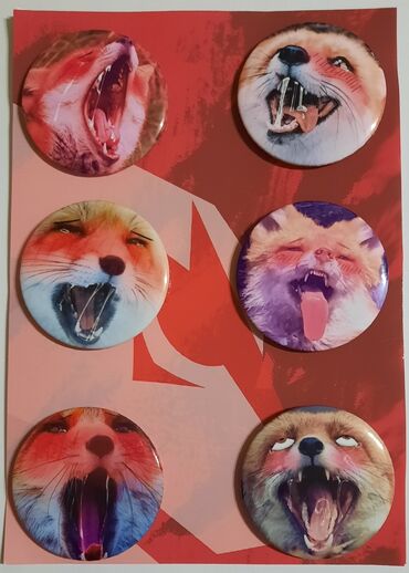 Значки: Значки Фурри "Horny Foxes" Размер каждого значка ~5,5 см Furry, Fox
