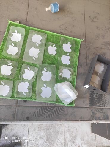 подарочный набор apple 6 в 1: Набор белых наклеек-логотипов Apple - Различные размеры: от маленьких