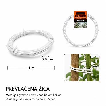 KMT Beli kožna torba gvozdena žica 9364511 Prevlаčena žica za široku