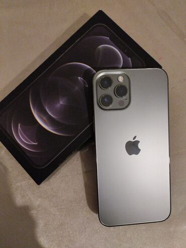 Apple iPhone: IPhone 12 Pro Max, 128 ГБ, Graphite, Гарантия, Face ID, С документами