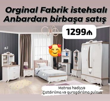 bağca mebeli: Qız üçün, Tumba, Yazı masası, Dolab