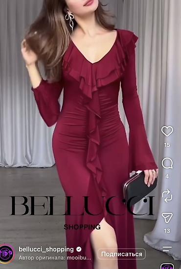 ziyafət paltar: Zərif dizaynlı qadın paltarı – Bellucci Shopping - Model: uzun, bədənə — 2