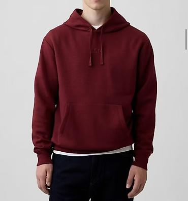 зипка dickies: Мужское худи бордового цвета Gap, новое в размере М-Л — 2
