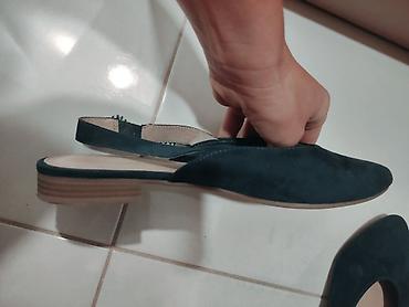 Baletanke: Ženske slingback baletanke na malu petu - Boja: tamno plava/teget - — 6