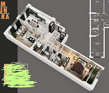 полки в аренду: Строится, Элитка, 2 комнаты, 88 м² — 3