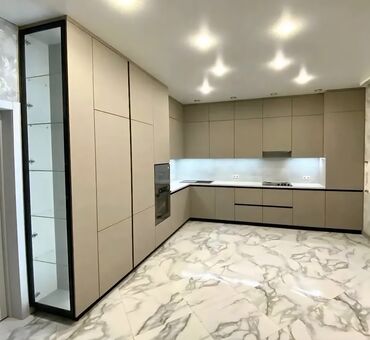 Sifarişlə mətbəx mebeli: Sifarişlə mətbəx dəsti, Özü çəkən petlələr, MDF, Kredit yoxdur, Pulsuz çatdırılma — 11