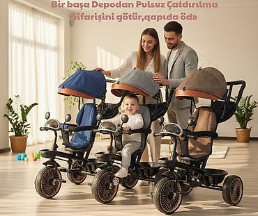 velosiped teker: Yeni Üç təkərli Uşaq velosipedi 12", Pulsuz çatdırılma, Rayonlara çatdırılma — 3