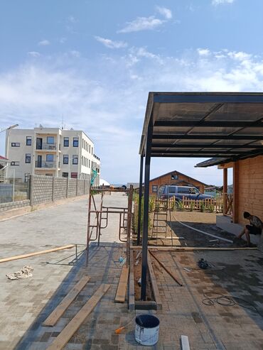 Навесы: Навес, Односкатный, Металл, Поликарбонат, Установка — 3