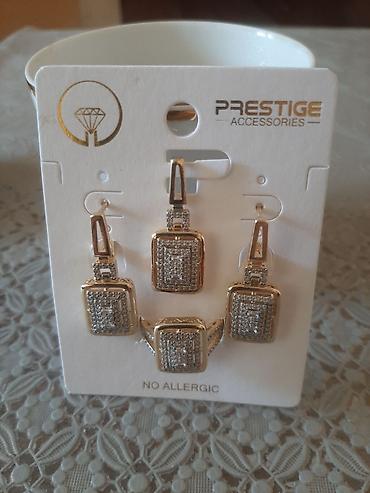 qizil kreditle almaq: Prestige Accessories zərgərlik dəsti - Tərkib: sırğalar (1 cüt), üzük — 1
