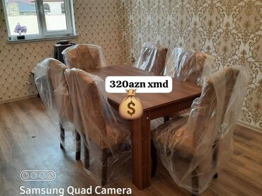 стол из массива дуба: Новый, 6 стульев at lalafo.az стол из массива дуба: Новый, 6 стульев