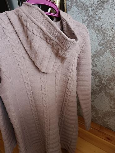 toxunma jaket: Uzun trikotaj kardiqan - Rəng: pudra/şam şaftalısı tonlarında açıq — 6