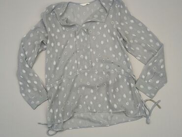 szara bluzki z długim rekawem: Blouse, H&M, S (EU 36), condition - Good