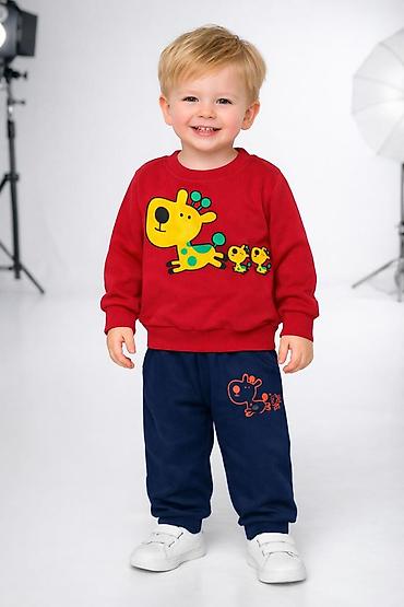 Комплекты одежды: Uşaq idman dəsti – “Friendly Family” printli - Komplekt: uzunqol — 3