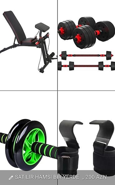 Ev üçün fitnes dəstı Komplektin tərkibi: - Tənzimlənən çoxfunksiyalı