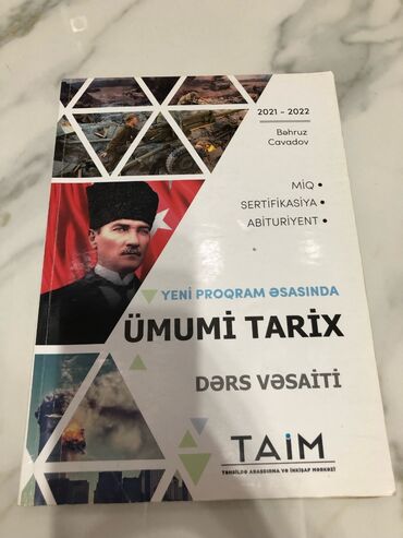 taim kurikulum kitabı qiymeti: TAİM Ümumi tarix dərs vəsaiti (2021-2022) Yenidir, içərisi