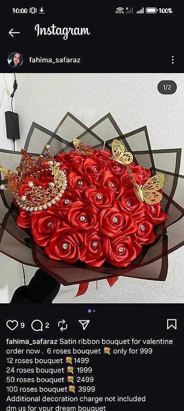 Praznična dekoracija: Satenske bukete ruža – idealni za Dan zaljubljenih i posebne prilike — 2