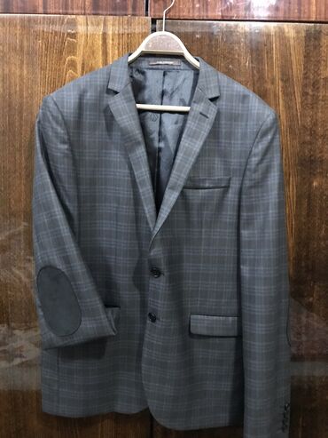оверсайз пиджак: Костюм 2XL (EU 44), 3XL (EU 46), цвет - Серый