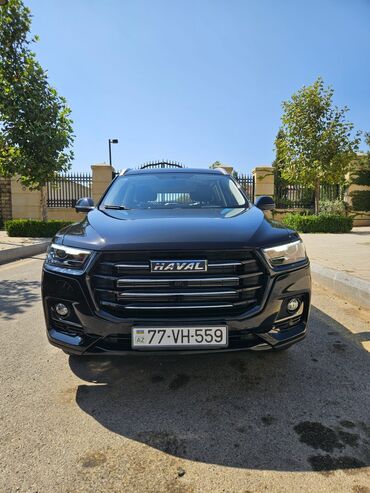 Digər Avtomobillər: Ön hissədən görünən qara rəngli Haval H6 SUV avtomobili. Avtomobilin