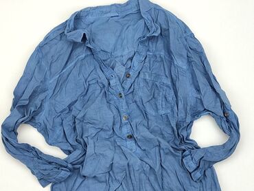 niebieska bluzki z długim rękawem: Bluzka Damska, S, stan - Bardzo dobry