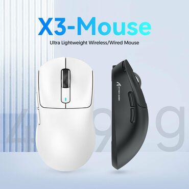 Mauslar: Attack Shark X3 gaming mouse Sensor: Pixar Paw 3395 DPI: 26000 Çəki