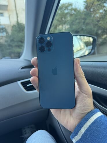 Apple iPhone: IPhone 12 Pro, 128 GB, Pacific Blue, Zəmanət, Simsiz şarj, Face ID