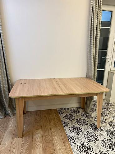 Masalar: Taxta yemək/iş masası - Material: təbii ağac teksturalı laminat — 1