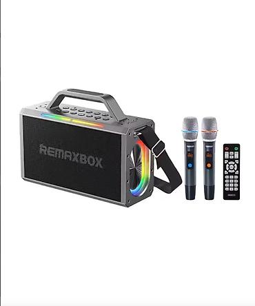 remax mk601: Портативная караоке колонка с 2-я микрофонами Remax RB-M61 Высокое — 2