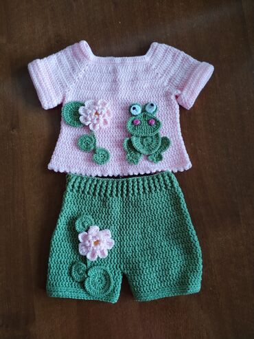 Kompleti: Ručno heklani kompleti za bebe/decu - Komplet 1: majica i šorts od — 1