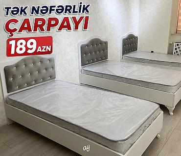 Çarpayılar: Yeni, Təknəfərlik çarpayı, Bazasız, Matras ilə, Siyirməsiz, Azərbaycan — 1