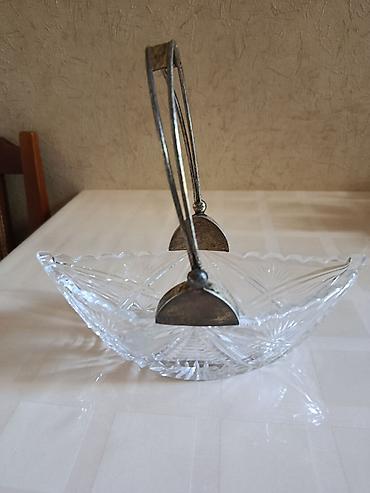 heinz kasa: Kəsimli şüşədən dekorativ qab/mişarə - Material: qalın, şəffaf — 1