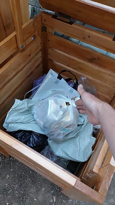 Другие товары для дома: Контейнер деревянный для сбора мусора. Стильный и современный мусорный — 5