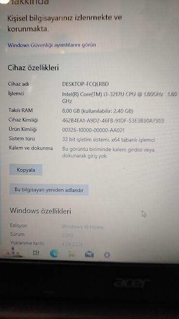 apple macbook air: İşlənmiş Acer 15.6 ", Intel Core i3, 512 GB, Ünvandan götürmə — 5