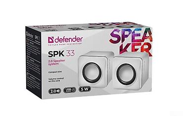 komputer kalonka: Defender	SPK 33 2.0 Speaker system, white, 5 W, USB powered Bütün — 1