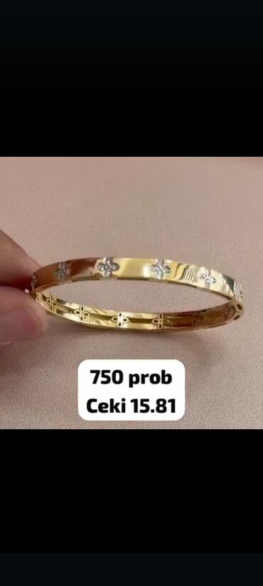 14 karat qizil qiymeti: Bilərzik, Sarı qızıl, 750 Əyar, 15 g