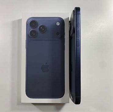 Уюлдук телефондор жана аксессуарлар: IPhone 17 Pro Max, Жаңы, 256 ГБ, Blue Titanium, Коргоочу айнек, Кабель, Куту, Бөлүп төлөө менен, 100 % — 6