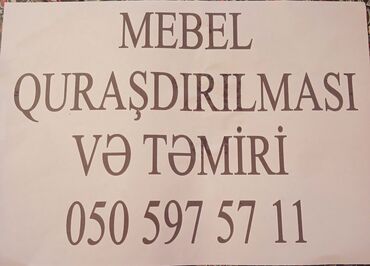 Xidmətlər: Mebellərin təmiri, bərpası