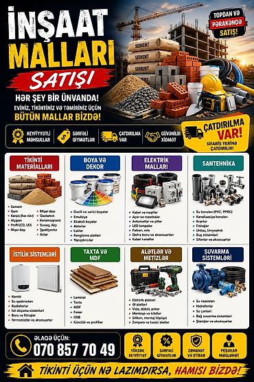 elektirik mallari: ELEKTRIK MALLARININ SATIŞI Məhsul çeşidi: - Elektrik kabelləri — 2